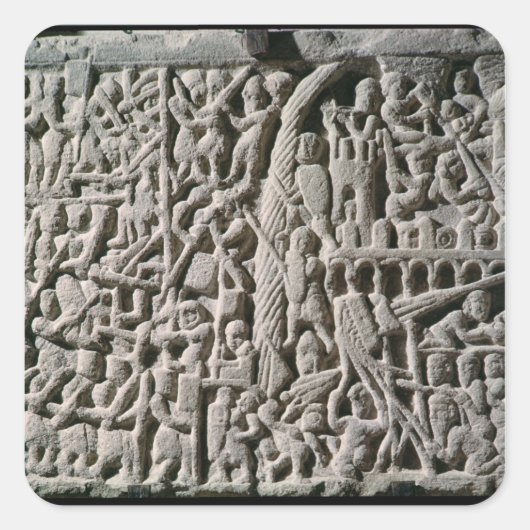 Die Belagerung von Carcassonne Quadratischer Aufkleber (Vorderseite)