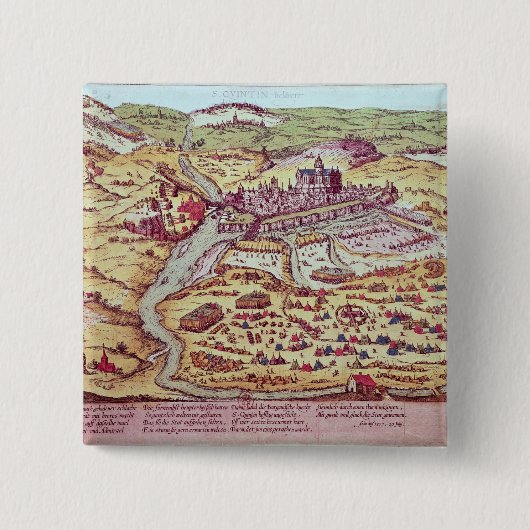Die Belagerung von St. Quentin, am 27. Juli 1557 Button (Vorderseite)