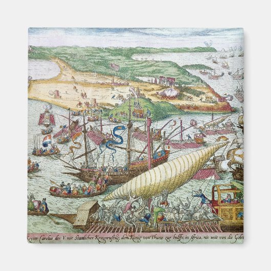 Die Belagerung von Tunis oder La Goulette durch Ch Magnet (Vorne)