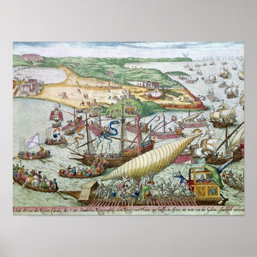 Die Belagerung von Tunis oder La Goulette durch Ch Poster (Vorne)