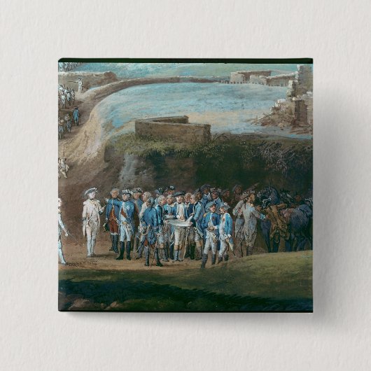 Die Belagerung von Yorktown Button (Vorderseite)