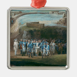 Die Belagerung von Yorktown Silbernes Ornament
