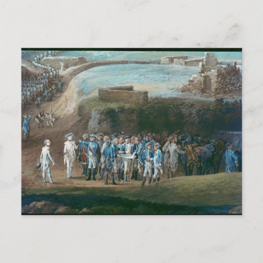 Die Belagerung Yorktown Postkarte (Vorderseite)