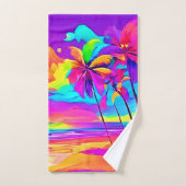 Die belebte Tropical Shore Art Badhandtuch Set (Handtuch)