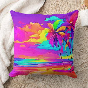 Die belebte Tropical Shore Art Kissen