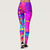 Die belebte Tropical Shore Art Leggings (Rückseite)
