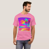 Die belebte Tropical Shore Art T-Shirt (Vorne ganz)