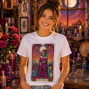 Die belebte Zucker-Schädel-Königin Tarotkarte T-Shirt