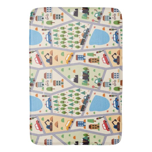 Die belebten Stadtwege für Kinder Badematte (Vorderseite Vertikal)