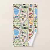 Die belebten Stadtwege für Kinder Badhandtuch Set (Handtuch)