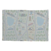 Die belebten Stadtwege für Kinder Kissenbezug (Rückseite)