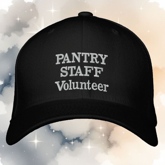 Die Belegschaft des Textschalters für alle Farbver Bestickte Baseballkappe