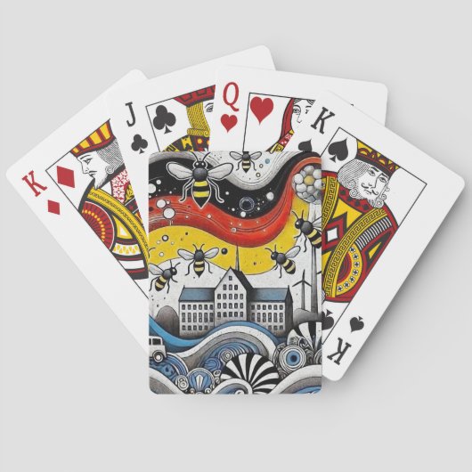 Die Beleidigung der deutschen Industrie Spielkarten (Rückseite)