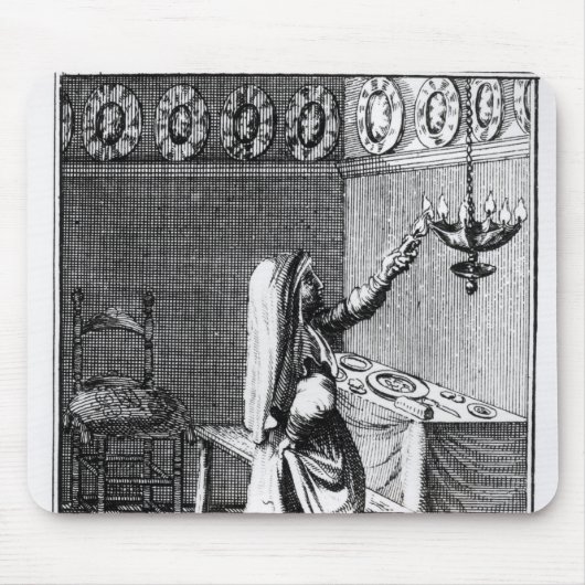 Die Beleuchtung der Sabbat-Kerzen Mousepad (Vorne)