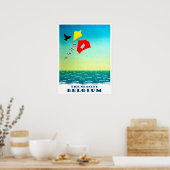 Die belgische Küste, die Drachen, Vintag Poster (Küche)