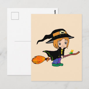 Die beliebte Hexe. Postkarte