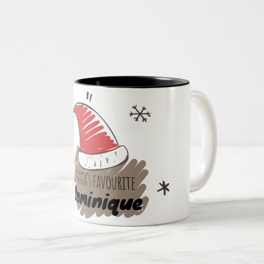 Die beliebte Kaffee-Tasse des Weihnachtsmanns - Pe Zweifarbige Tasse (VorderseiteRechts)