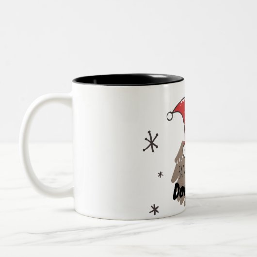 Die beliebte Kaffee-Tasse des Weihnachtsmanns - Pe Zweifarbige Tasse (Links)
