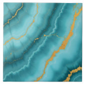 Die beliebte türkisfarbene Blue-Gold-Marmorsammlun Fliese (Vorderseite)