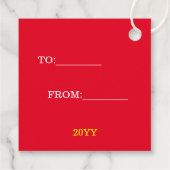 Die beliebte Weihnachts-Neon Holiday Collection Geschenkanhänger (Rückseite)