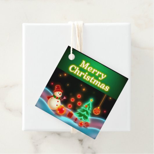 Die beliebte Weihnachts-Neon Holiday Collection Geschenkanhänger (Beispiel)