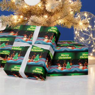 Die beliebte Weihnachts-Neon Holiday Collection Geschenkpapier