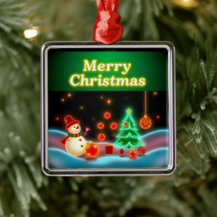 Die beliebte Weihnachts-Neon Holiday Collection Ornament Aus Metall