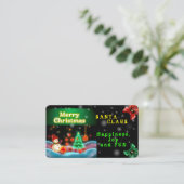 Die beliebte Weihnachts-Neon Holiday Collection Visitenkarte (Stehend Vorderseite)