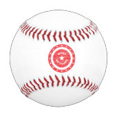Die beliebteste Red Rubber Ink Briefmarke Baseball (Rückseite)