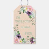 Die beliebteste Tante je - Wilde Rose pfirsichblüt Geschenkanhänger (Vorderseite)