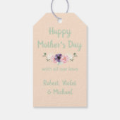 Die beliebteste Tante je - Wilde Rose pfirsichblüt Geschenkanhänger (Rückseite)