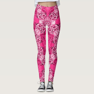Die beliebtesten dekorativen Pink Rave Party Leggi Leggings