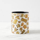 "Die beliebtesten italienischen Lebensmittel und G Zweifarbige Tasse (Mittel)