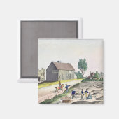 Die Belle Alliance Farm nach der Schlacht Magnet (Vorderseite/Rückseite)