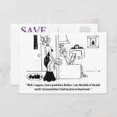 Die Belle des Balls, lustig Save The Date (Vorne/Hinten)