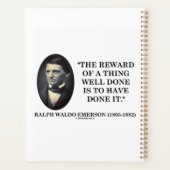 Die Belohnung einer gut gemachten Sache ist, sie g Planer (Rückseite)