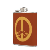 Die benutzerdefinierte Flasche "Peace Stache" Flachmann (Links)