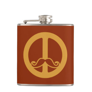 Die benutzerdefinierte Flasche "Peace Stache" Flachmann