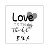 Die benutzerdefinierte monogrammatische Liebe ist Gummistempel (Prägung)