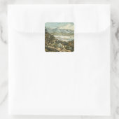 Die Berge Catskill Quadratischer Aufkleber (Tasche)
