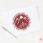 Die Berge nennen Aufkleber (Umschlag)