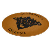 Die Berge nennen das Orange Cutting Board Schneidebrett (Ecke)