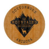 Die Berge nennen das Orange Cutting Board Schneidebrett (Vorderseite)