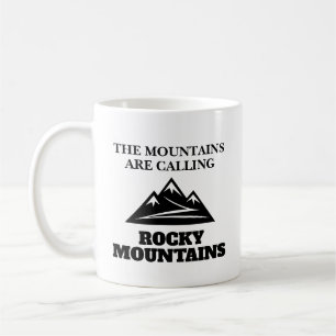 Die Berge nennen den Gipfel der Rocky Mountains Kaffeetasse
