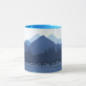 Die Berge nennen Design Coffee Tasse (Zentrum)