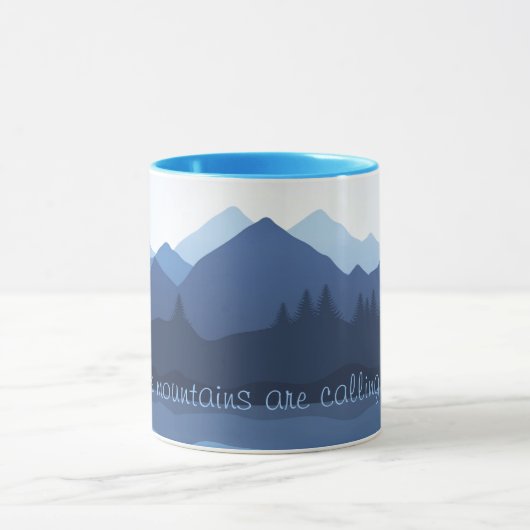 Die Berge nennen Design Coffee Tasse (Zentrum)