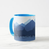 Die Berge nennen Design Coffee Tasse (Vorderseite Links)