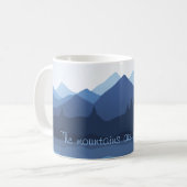 Die Berge nennen Design Coffee Tasse (Vorderseite Links)