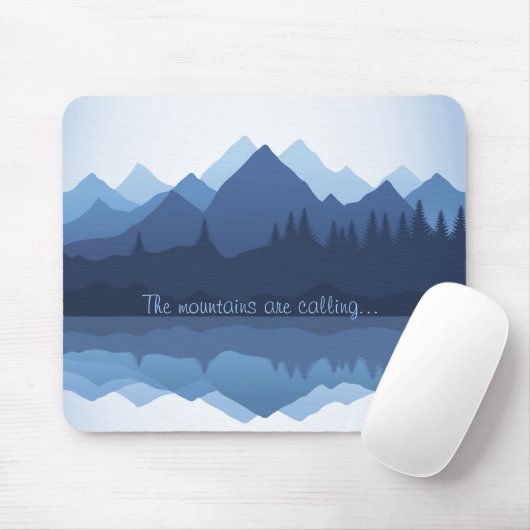 Die Berge nennen Design Mousepad (Mit Mouse)