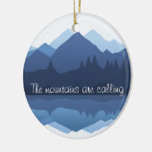 Die Berge nennen Design-Ornament Keramikornament (Links)